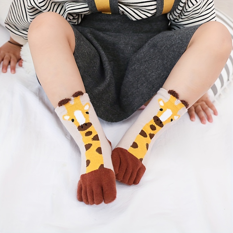 Kawaii Children Socks Cotton Animal Boys Girls Socks Toe Socks Five Finger  Sock 