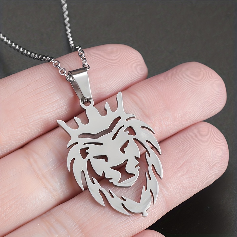Stainless Steel Punk Men Simple Pendant Necklace Long Chain Women Jewelry  Gift