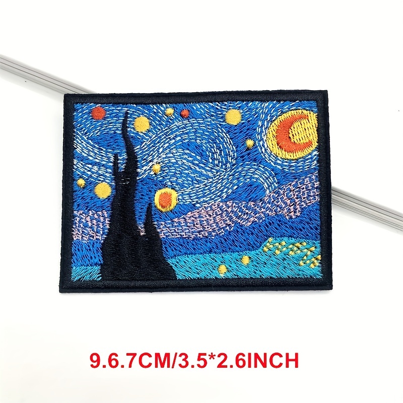15pcs Cool Patches For Clothes Van Gogh Patches For Backpack Outdoors Iron  On Patches For Jackets Jeans And Hat