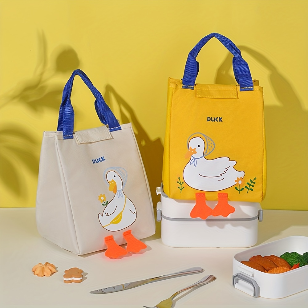 Insulated Stainless Steel Lunch Box With Yellow Duck Pattern - Temu