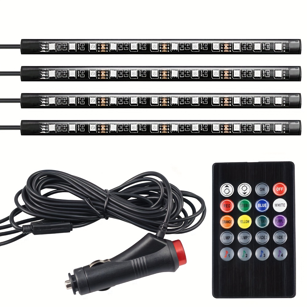 Luces Interiores Coche Control Remoto Tira 48 Luces Led - Temu