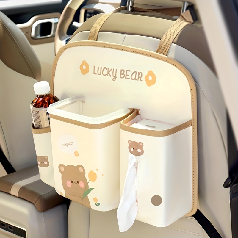 Maximize Your Car's Storage Space With This Multifunctional Car Seat Back  Storage Bag! Cute Cartoon Leather Automotive Hanging Bag Organizer Container