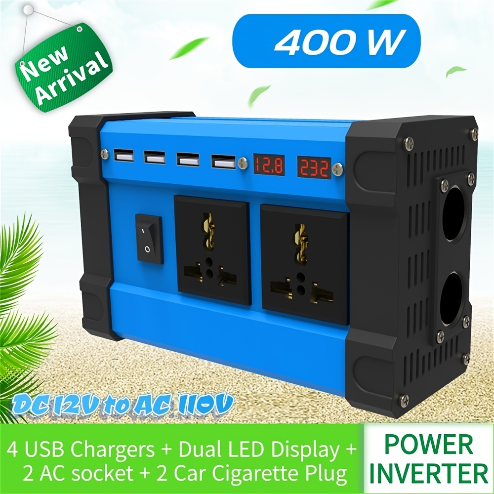 400W パワーインバーター: 12V から AC 110V ユニバーサルソケット 2