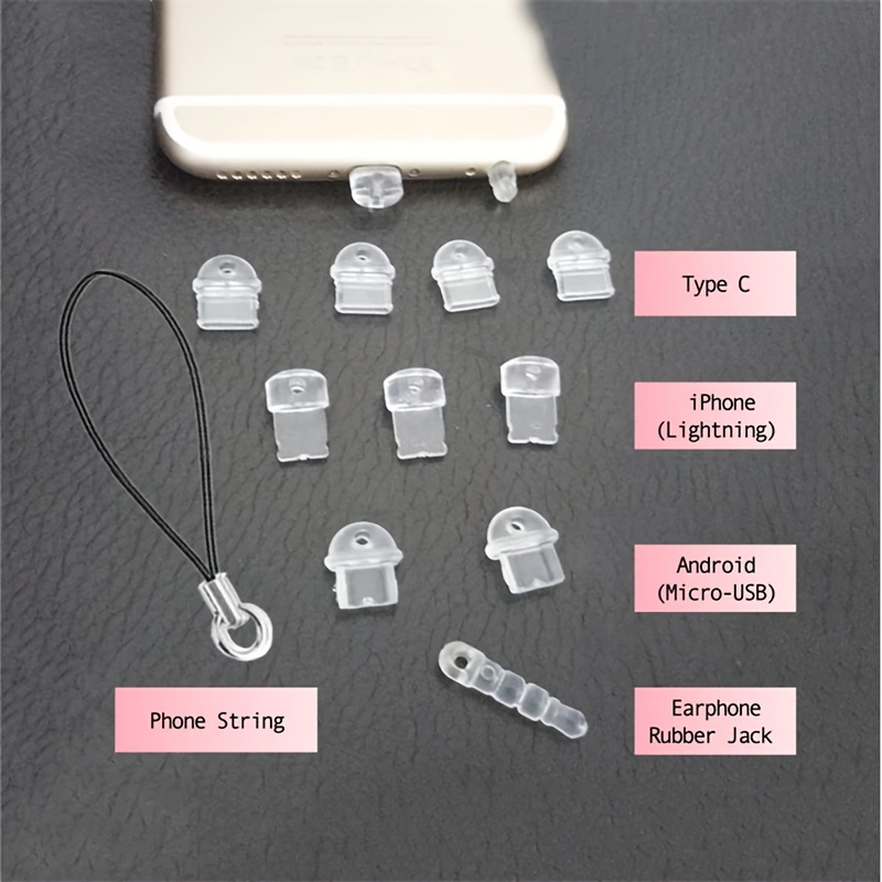 Cute Pink Cat Paw Mobile Phone Charm, Kawaii Paw Dust Plug, Mobile  Headphone Rubber Jack Dust Plug */*/C Type