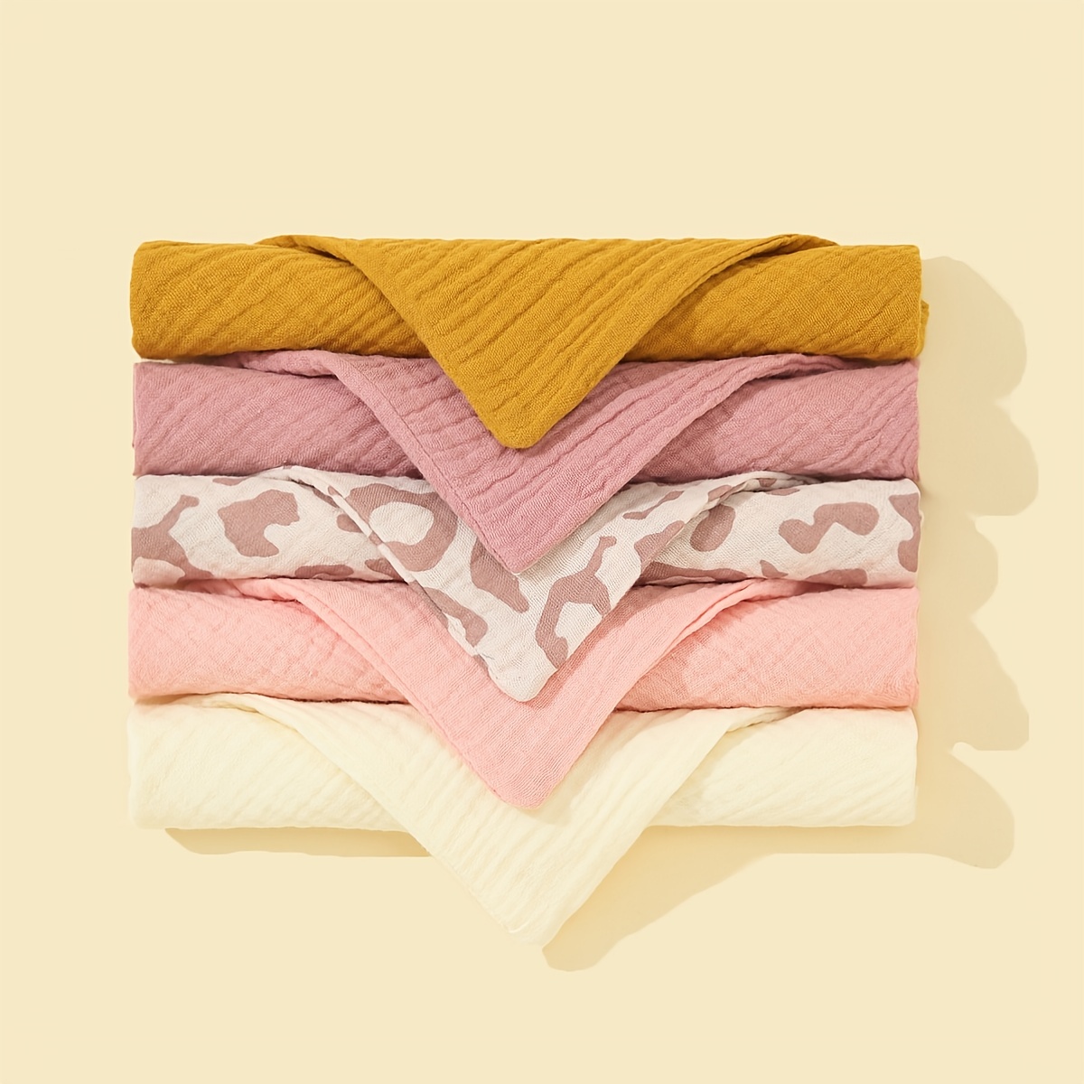 5 Pack Unisex Baby Bandana Bibs Solid Colors for Boys & Girls