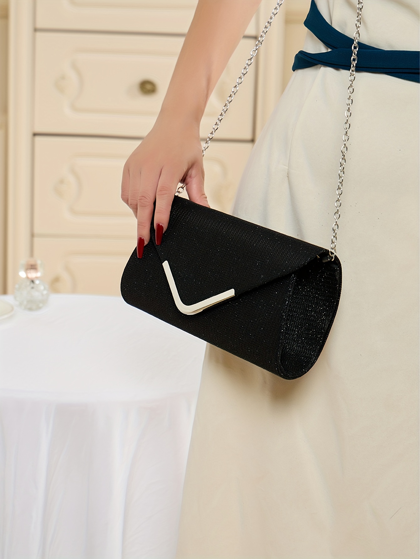 Evening Bag Black Handbags Banquet Clutch For Female Luxury