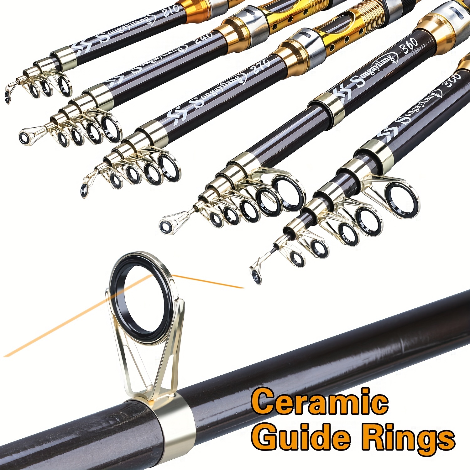 Travel Fishing Rods, Telescopic Fishing Rods, Ceramic Rings