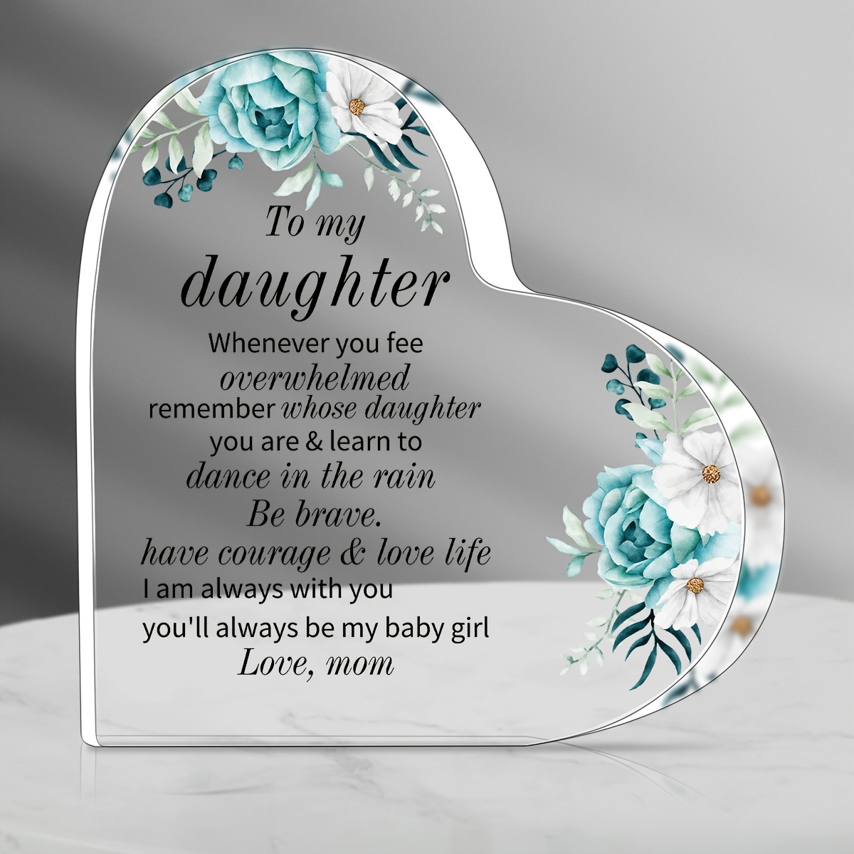 Birthday Gifts For Mom Acrylic Heart Sign Mom Gifts From - Temu