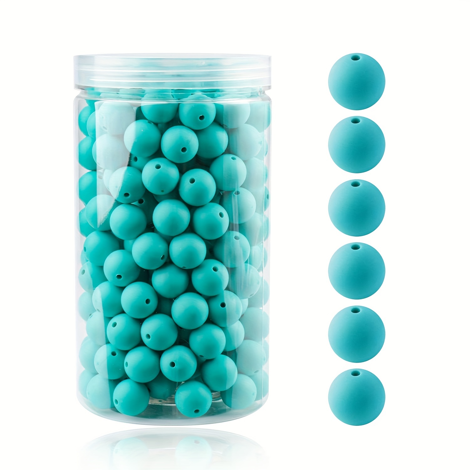 70Pcs Silicone Beads, 15mm Silicone Beads for Keychain Making Bulk Round  Silicone Beads, Silicone Focal Beads for Necklace Bracelet Making, Loose