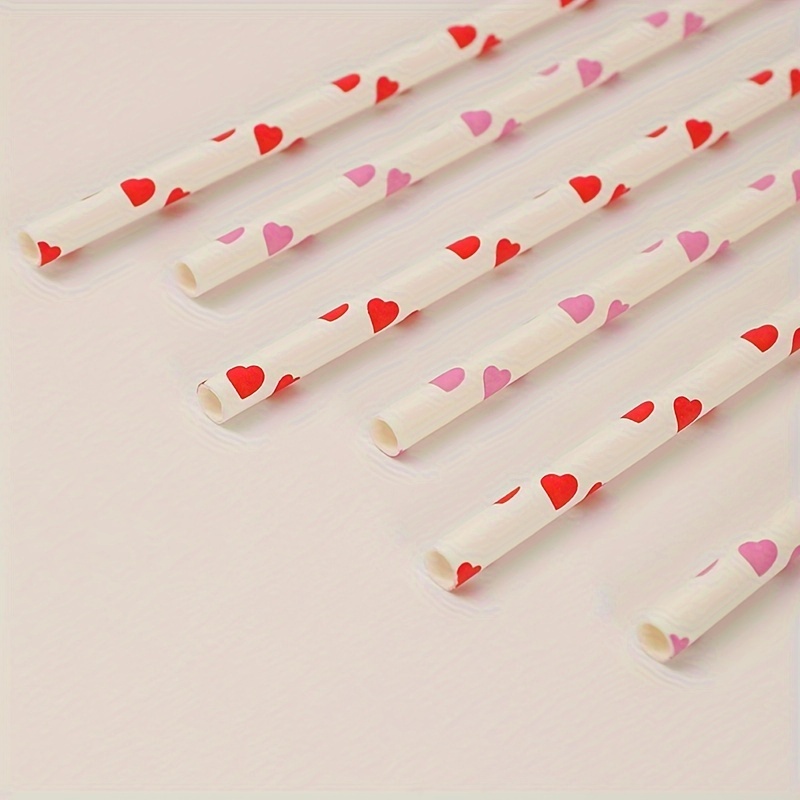 Valentine Straws Heart Shaped Straws Plastic Disposable Drinking Cute Straw  Drinking Coffee Milk Straw Valentine Party Favors - Temu