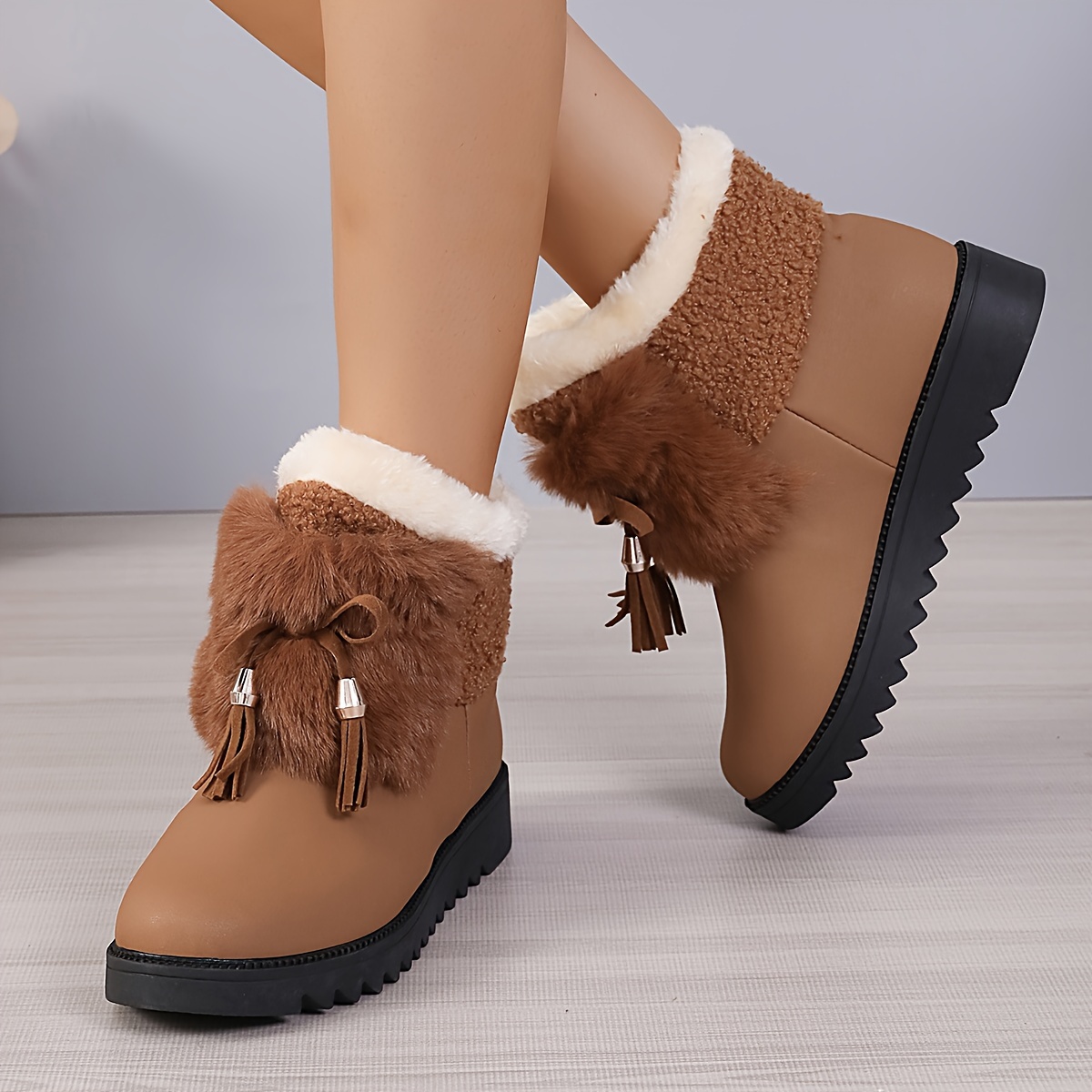 Botas para hombre, botas de invierno para hombre, botas de nieve  impermeables antideslizantes cálidas, botas de nieve con aislamiento  impermeable, botas con cordones para hombre ( Color : Brown , Size :  : Moda