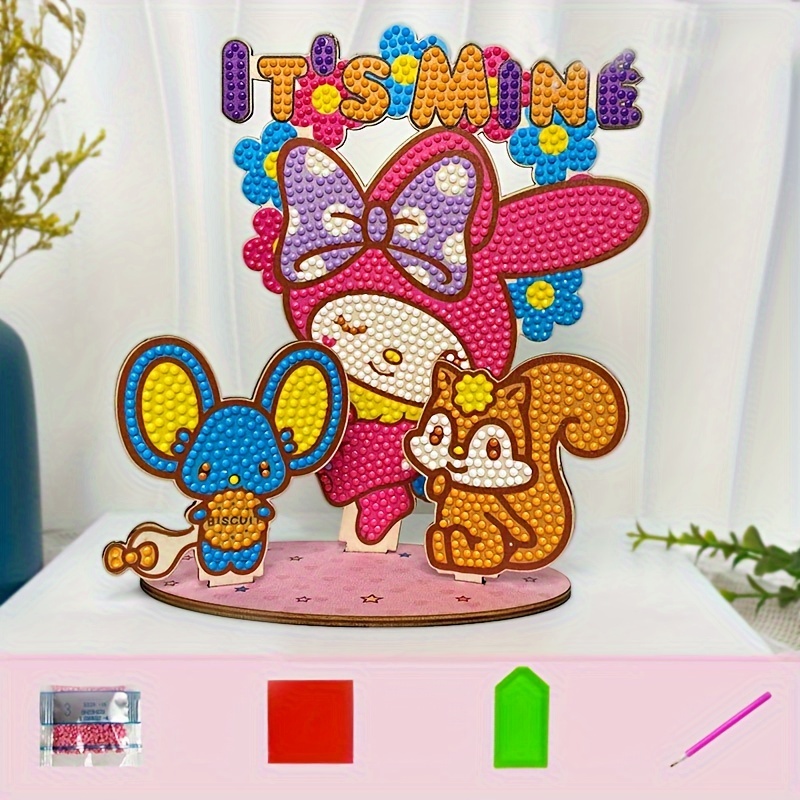 Hello Kitty Diy Diamond Painting Coasters Kits diy - Temu