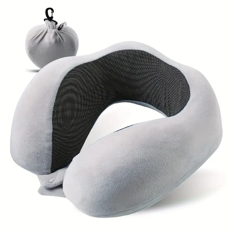 Travel Pillow, Best Memory Foam Neck Pillow Head Support Soft Pillow for  Sleeping Rest, Airplane Car & Home Use (Dark Blue)