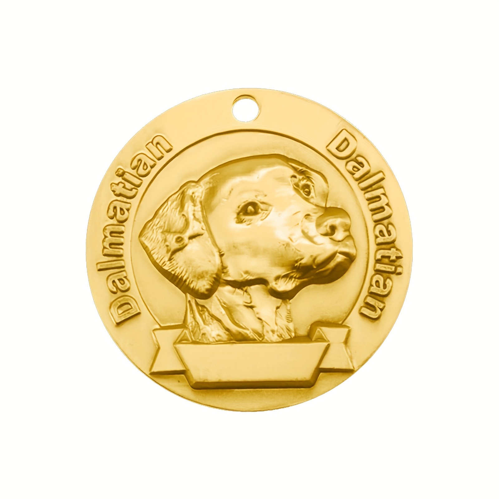 Personalized Dalmatian Dog Tag Customizable Brass Embossed Temu