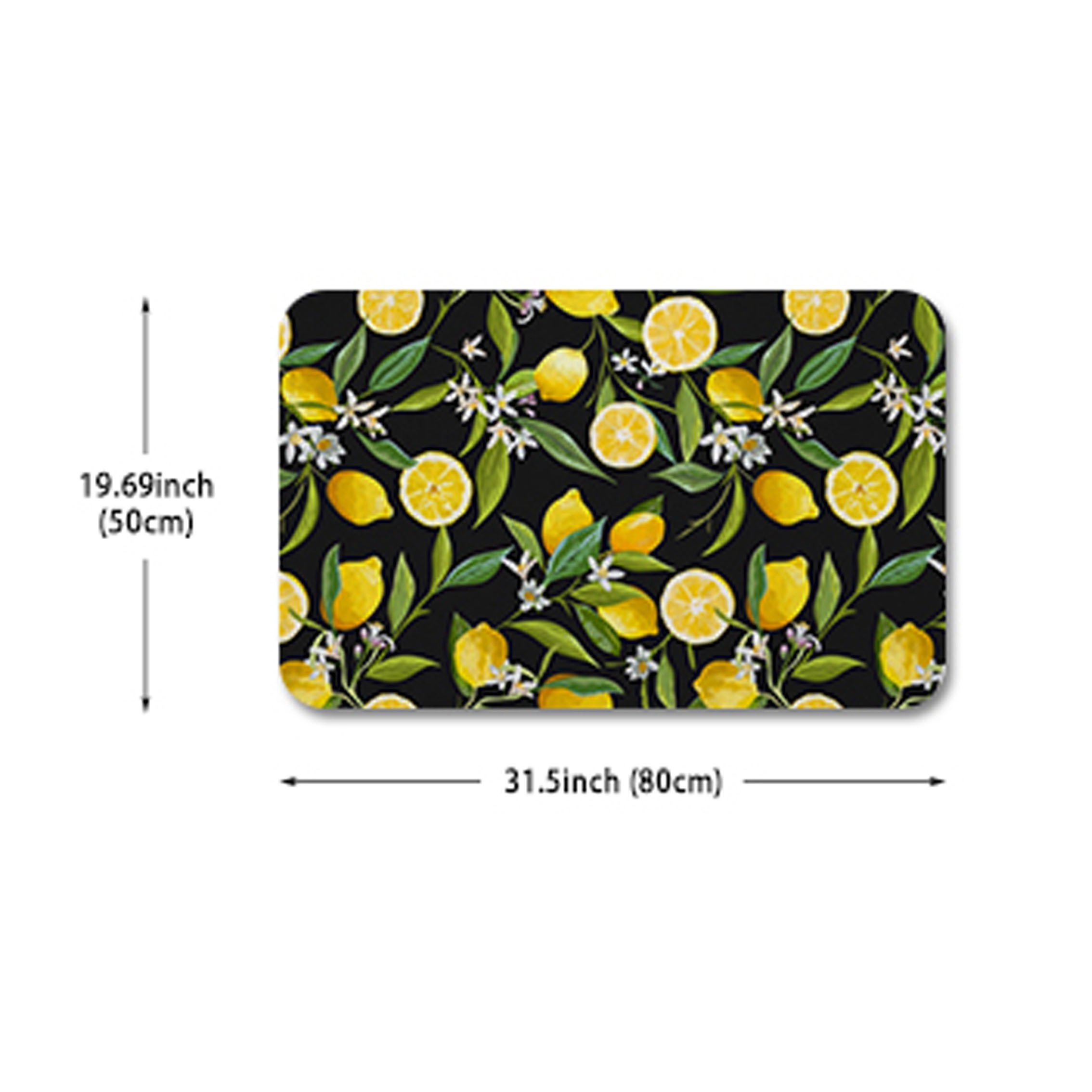 Kitchen Mat Lemon Tree Kitchen Floor Mat Cushioned Anti-Fatigue Kitchen Rug  Lemon Flower Non-Slip Kitchen Rugs and Mats Comfort Mat for Kitchen, Floor