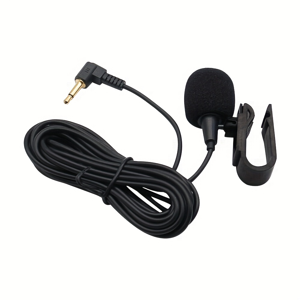 Rdeghly Mini microphone externe de 3,5 mm pour autoradio stéréo GPS  Bluetooth Bluetooth Radio DVD, microphone de voiture de 3,5 mm, microphone  de voiture audio 