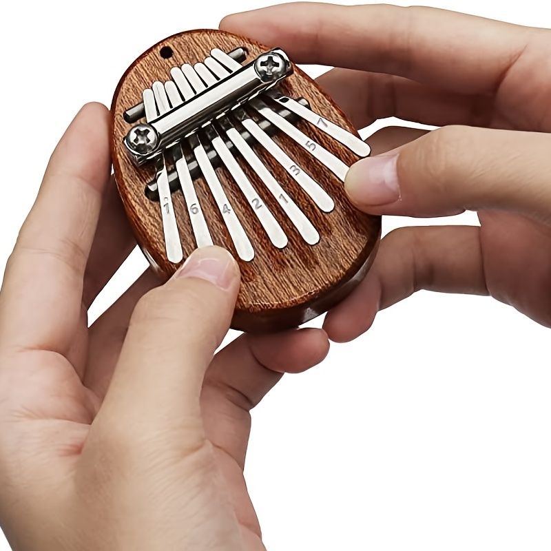 Lronbird Mini Kalimba 8 Key Exquisite Finger Thumb Piano Gifts for Kids  Beginners Music Lovers Players, Cute Miniature Things Instrument Pendant