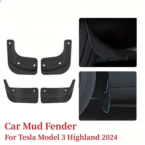 Mud Flaps For Model 3/y 2017 2023 Small Invisible - Temu