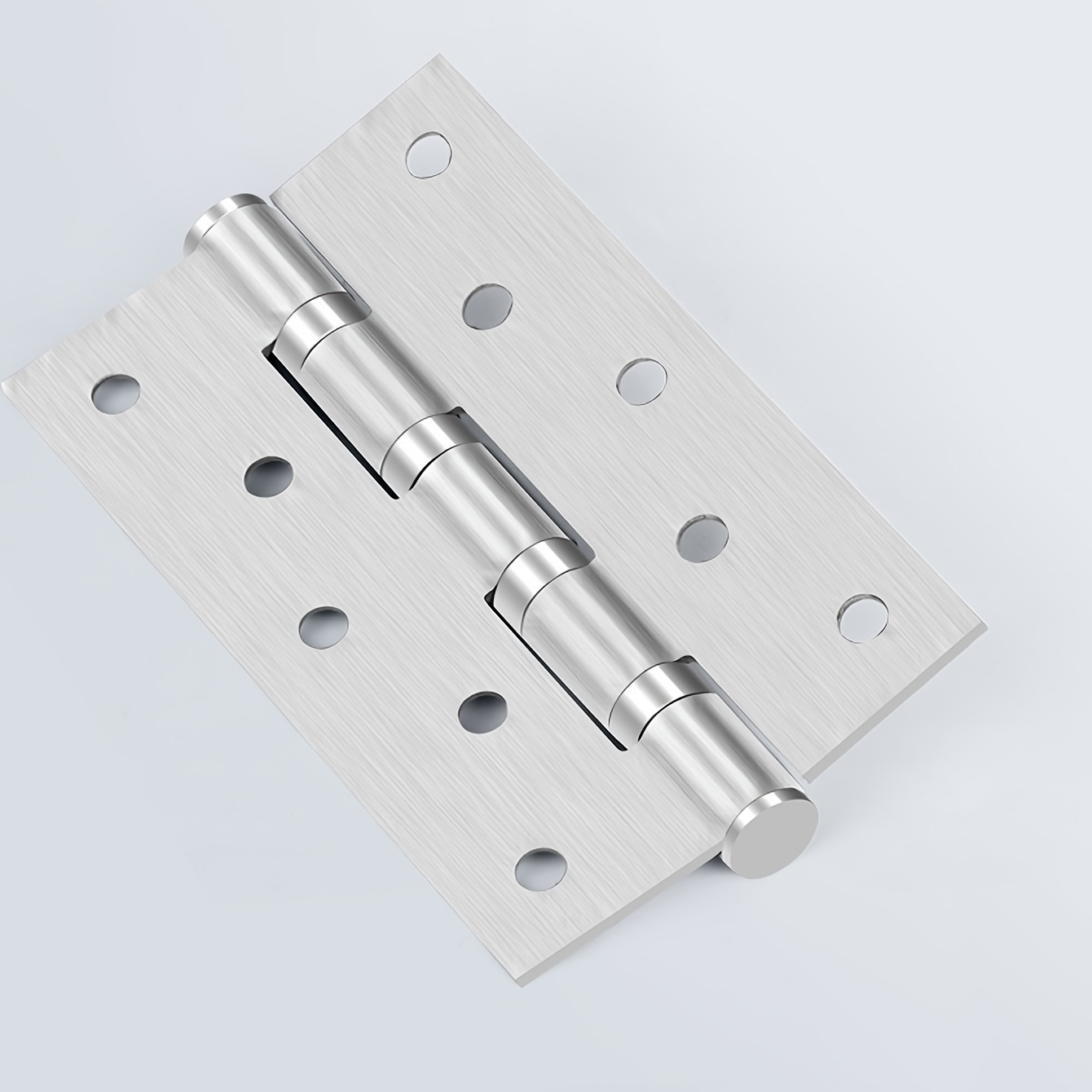 Stainless Steel Hinge, Pack of 12 Folding Door Hinge with 6 Mounting Holes,  Small Door Hinge with Screws for Cupboard, Drawer, Home Furniture Hardware  