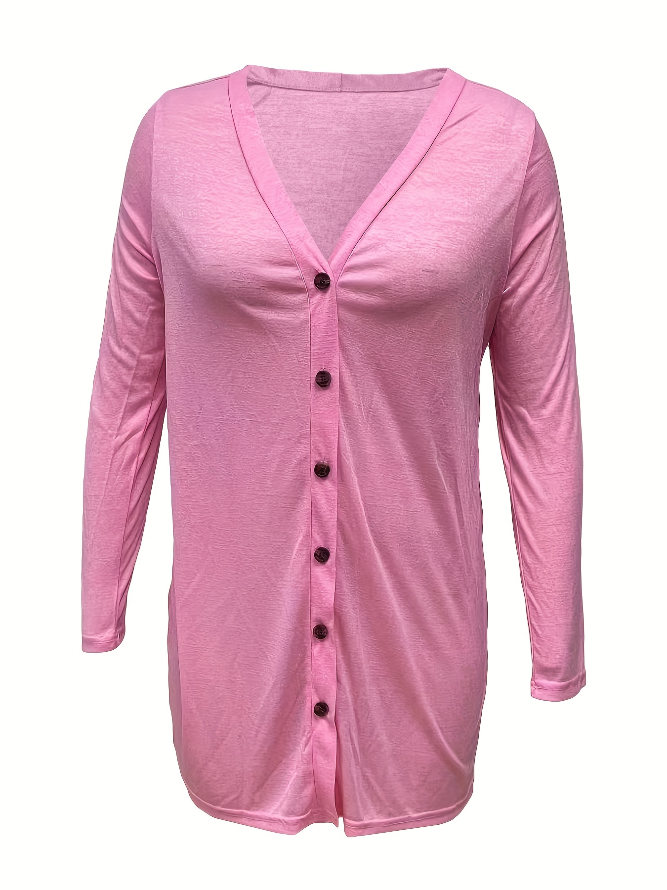 Long Sleeve Button Front Blouse main image 0