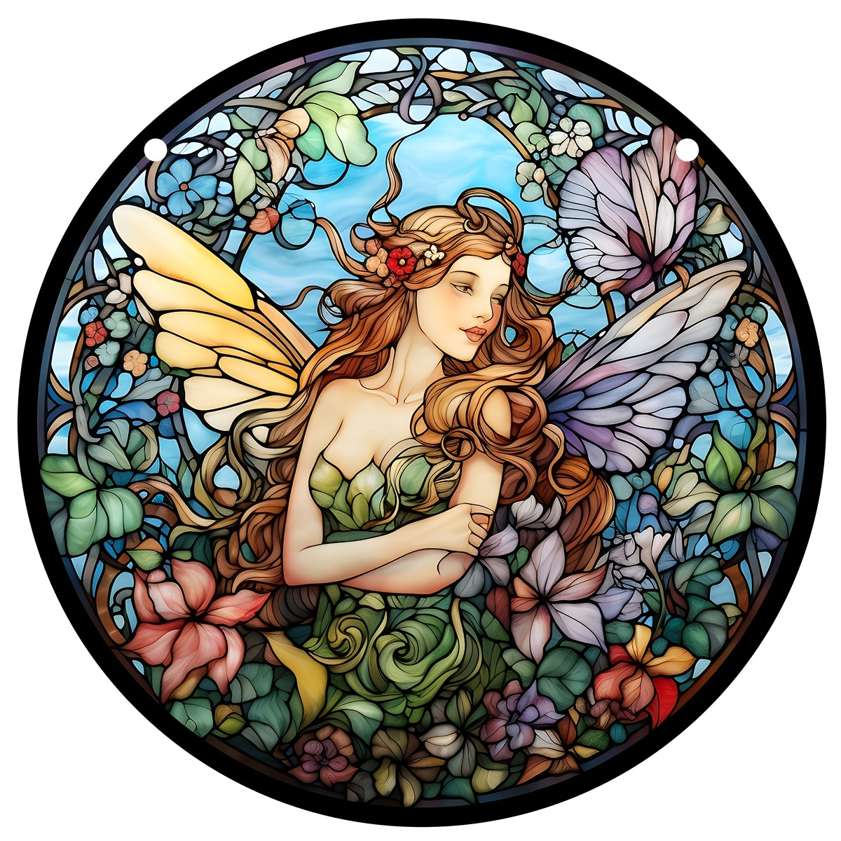 Fairy Stained Window Hanging Fairy Decor Suncatcher For - Temu