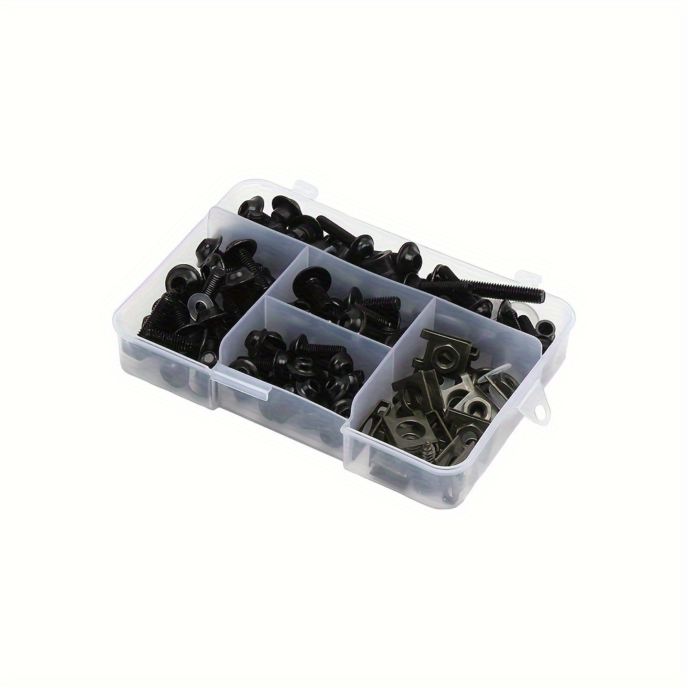 Kit Bulloni Parabrezza Moto M5 - 10 Pezzi - Rosso - Lega Alluminio E Gomma - Universale - Foto 8