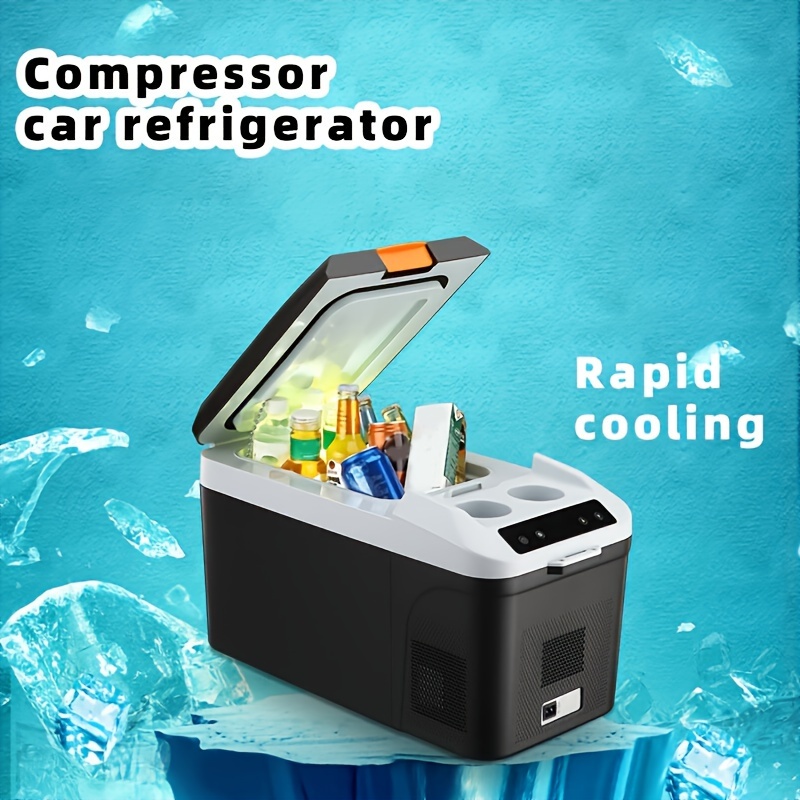 Car Refrigerator Aluminum ABS 12L RV Electric Cooler Freezer For Camping  Home US