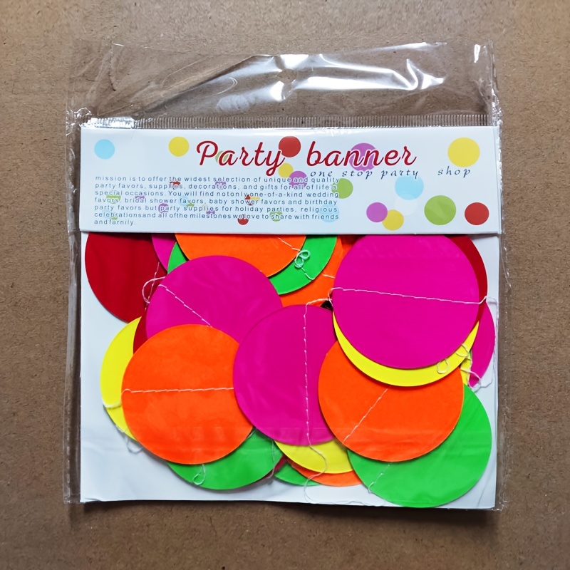 Fluorescent Paper String Circular Paper String Neon Party - Temu