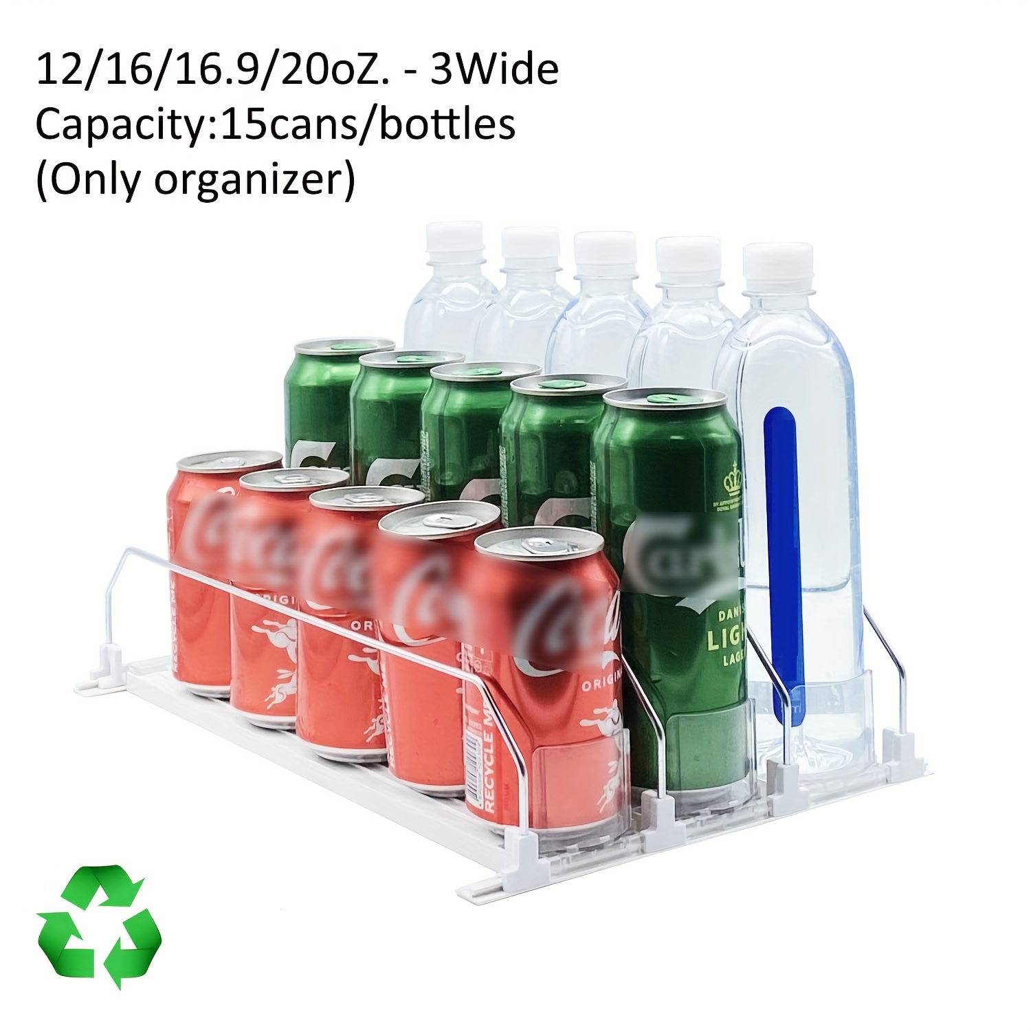 3 Pcs Tray Fridge Soda Can Dispenser Pushers Drink Replenishment Automatic Bottle  Organizer Shelf Water Bottle - AliExpress