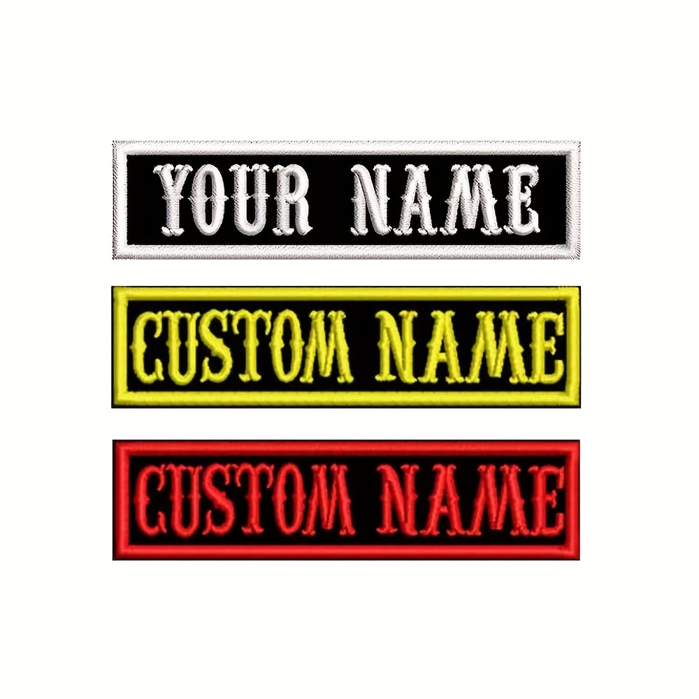 

1pc 4" X 1"custom Embroidered Name Patch For Men, Iron On Name Tag Patch For Tactical Vest