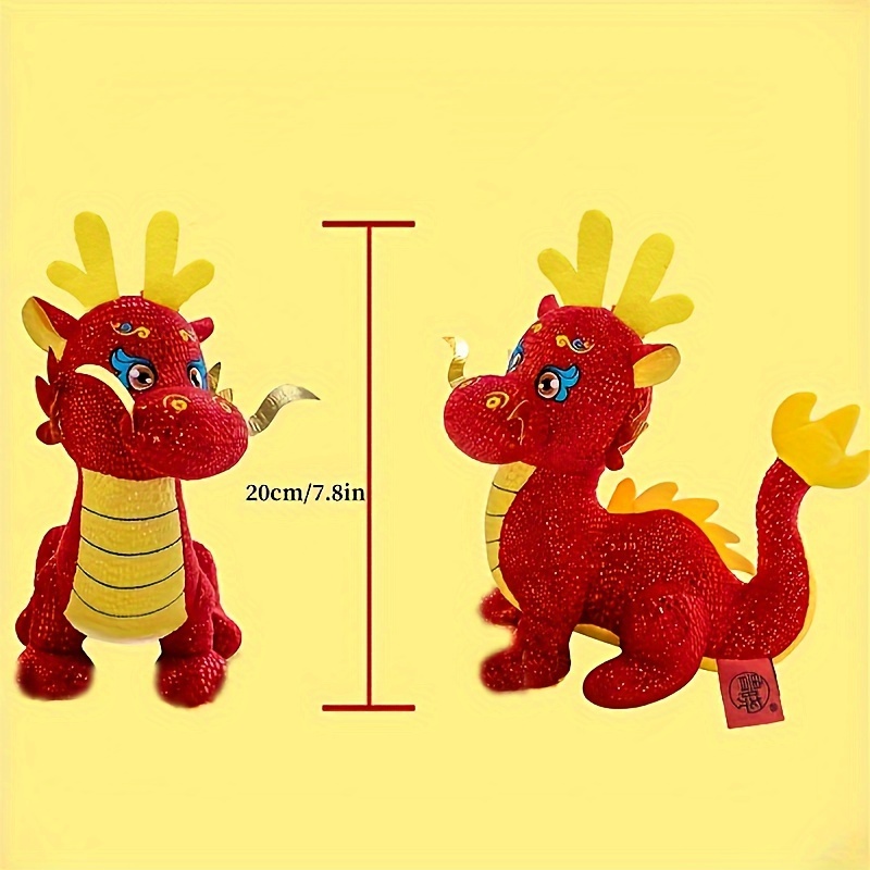  Acewen 2Pcs Dragon Mascot Plush Pendant Toy 2024 Year