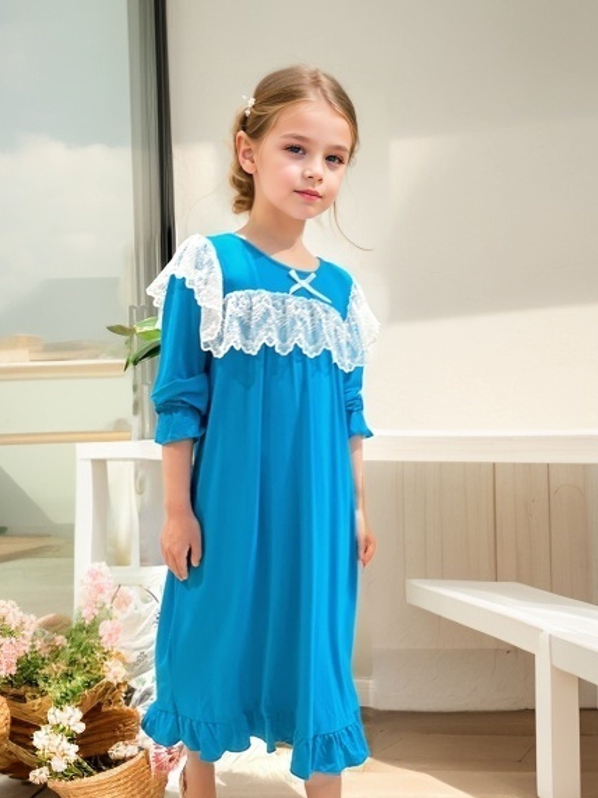 Children Kid Girl Sleeveless Nightgown Sleep Dress Nightwear Modal Princess