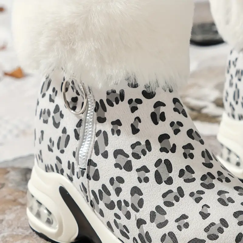 womens platform snow boots casual side zipper plush lined boots comfortable winter boots details 20