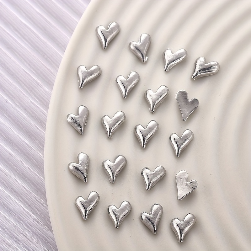 30pcs Nail Art Stickers With Silver Nail Decorations DIY