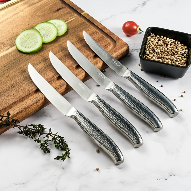 Steak Knife Set, Serrated Knife, Stainless Steel Sharp Knives Set