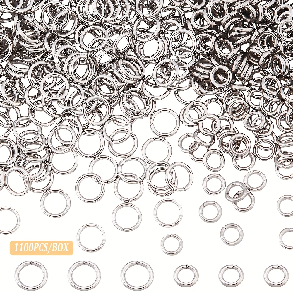 30-100Pcs/Lot Stainless Steel Open Oval Jump Rings Chainmail Link Wire for  Jewelry Findings 7