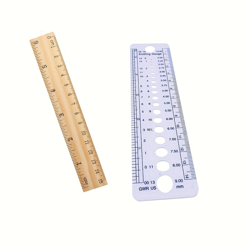 1set Sweater Knitting Measuring Ruler Set, Sweater Needle Ruler And  Measuring Ruler, Ruler And Measuring Tool Set, Plastic Measuring Tools And  Wooden