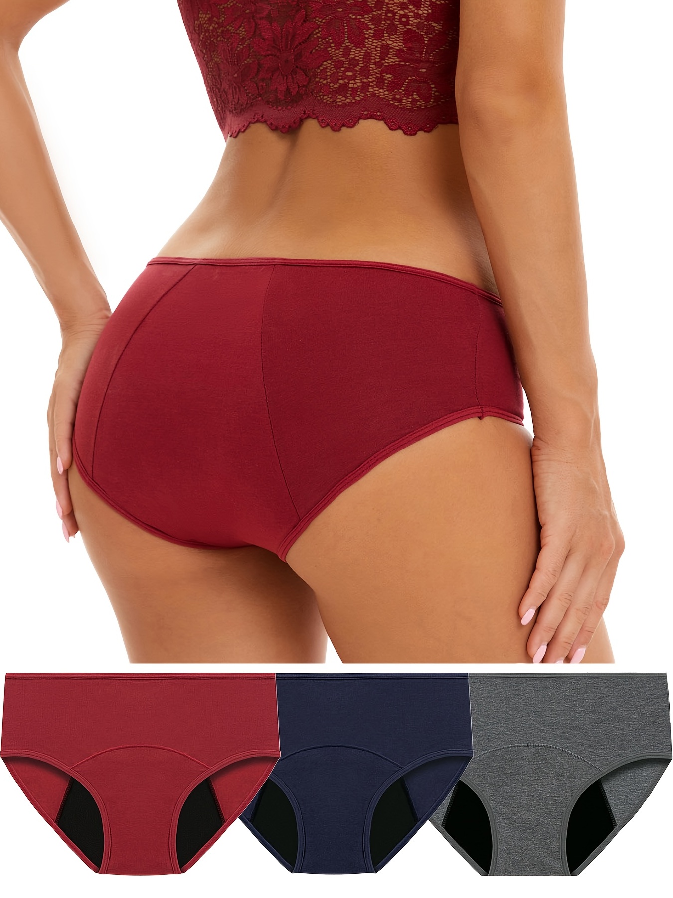 Cheap 5Pcs Plus Size XS-XXXL Leak Proof Menstrual Panties Physiological  Pants Women Underwear Brathable Cotton Briefs