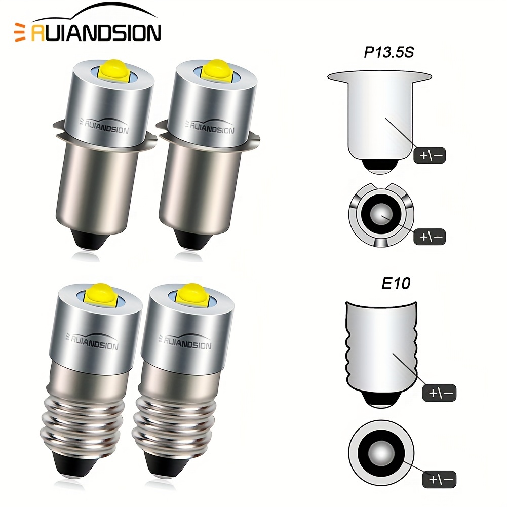 Ruiandsion E10 Upgrade Led Flashlight Bulbs 3v 4.5v 6v 12v - Temu