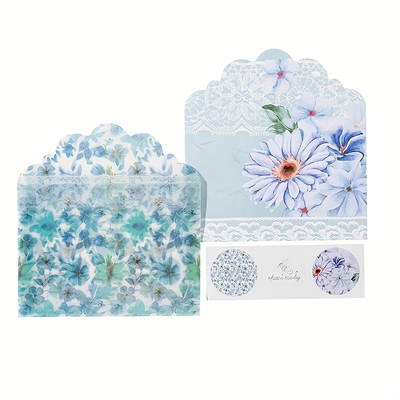 Vintage Floral Stationery Paper And Envelope Set Blank Note - Temu