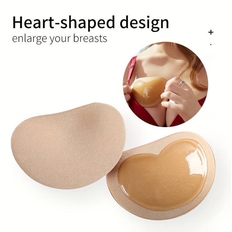 ss.ph Silicone Bra Pad Foam Bra Sticky Gel Adhesive Foam Magic Push Up Pads  Silicone Heart Shape