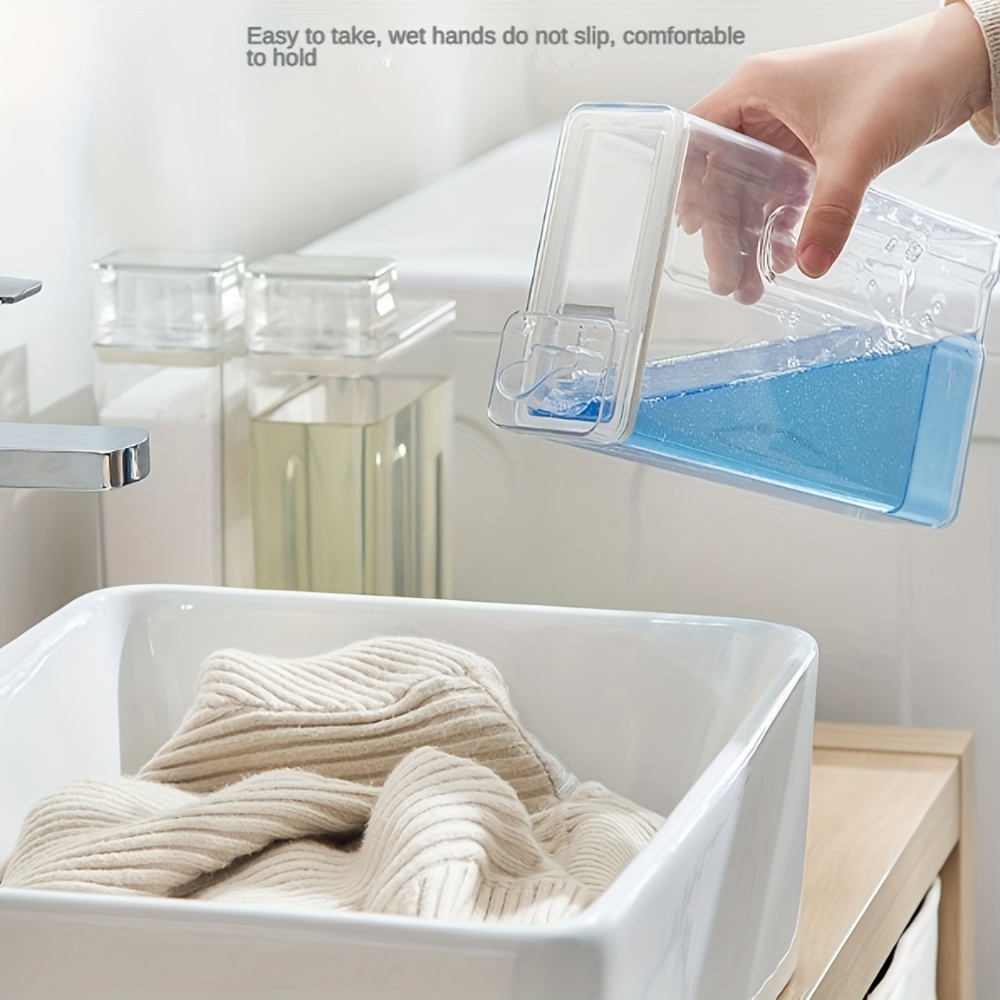Refillable Laundry Detergent Container with Measuring Cup Washing Powder  Soap Dispenser Multipurpose Storage Bottle Cereals Jar