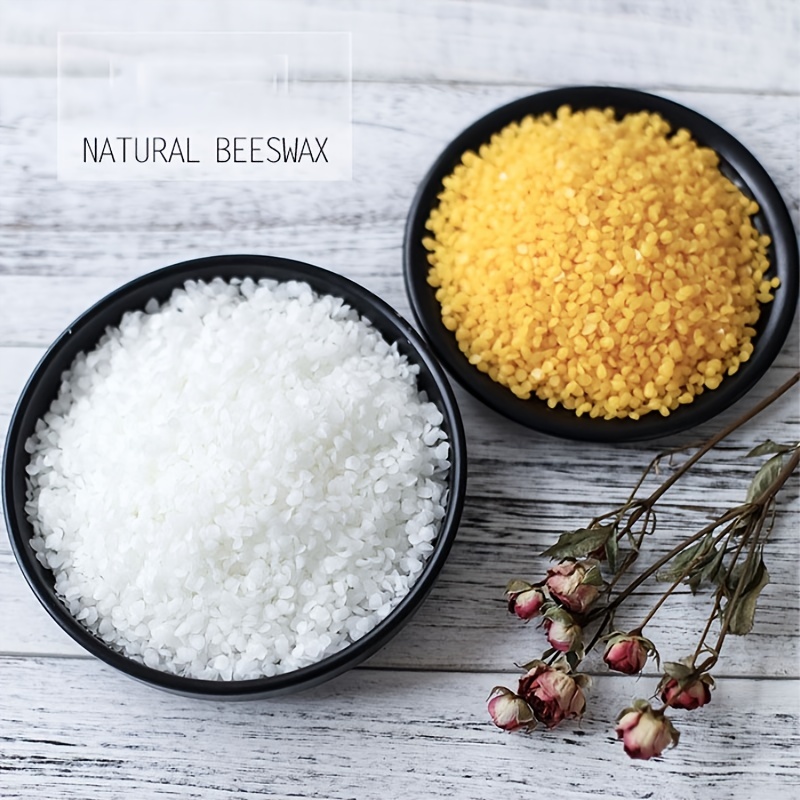 Yellow/white Natural Beeswax Pellets Diy Candle Making - Temu