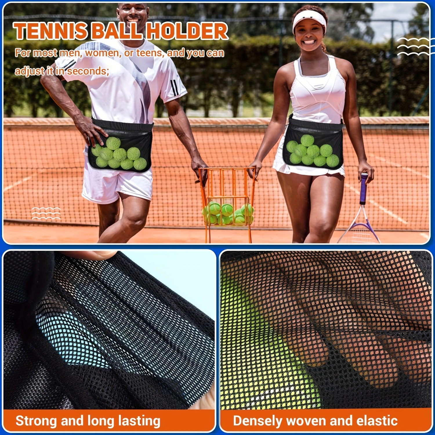 Portable Tennis Ball Picker Lightweight Adjustable Storage - Temu United  Kingdom