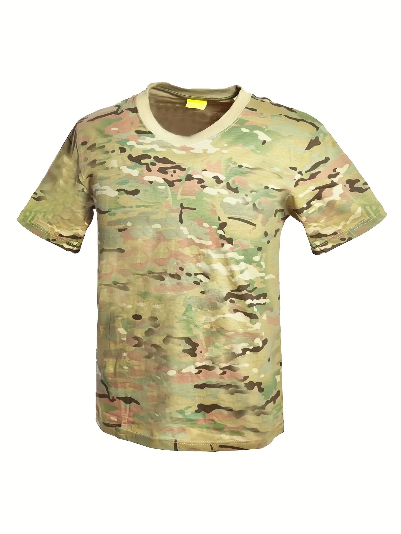 Camiseta de algodón de camuflaje para hombre