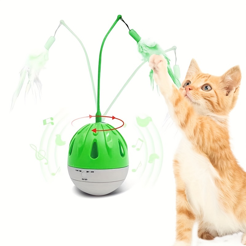 Feather Teaser Cat Toy Interactive Retractable Cat Feather - Temu Austria
