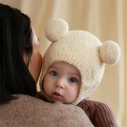 Bonnet à oreilles doublé pour bébé et enfant