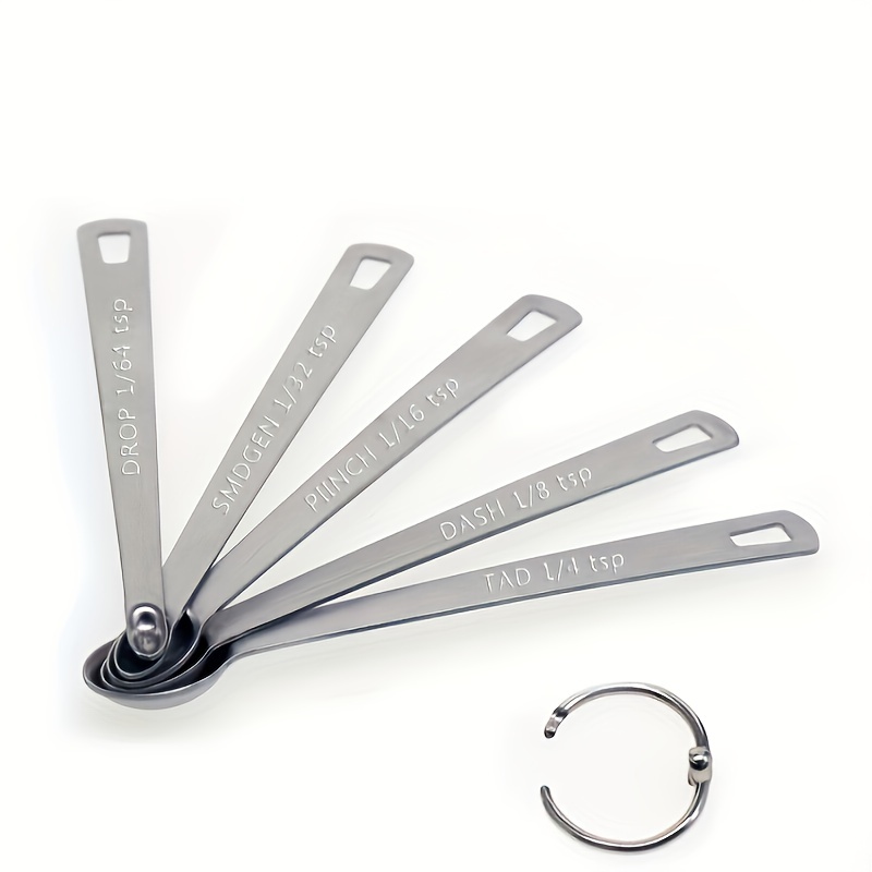 Tad Dash Pinch Smidgen Drop Stainless Steel 5 Pieces Mini Teaspoon Small  Measuring Spoons - Buy Mini Measuring Spoon,Stainless Steel Mini Measuring