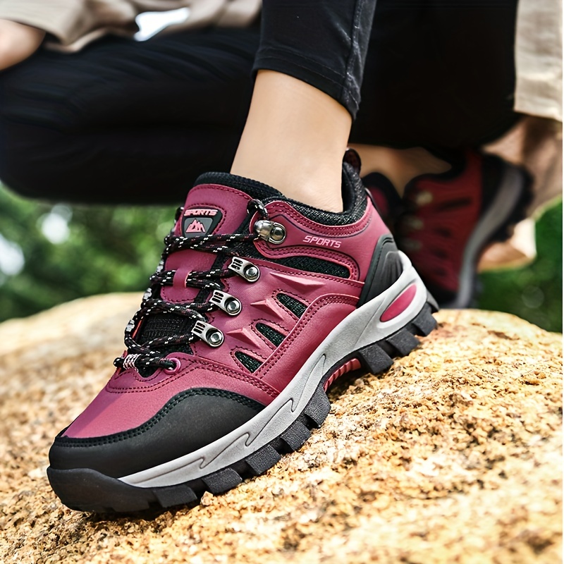 Women's Hiking Boots Lightweight Waterproof Hunting Boots Ankle Support  Walking Trekking Camping Shoes Breathable Non-Slip Outdoor Trail  Backpacking R
