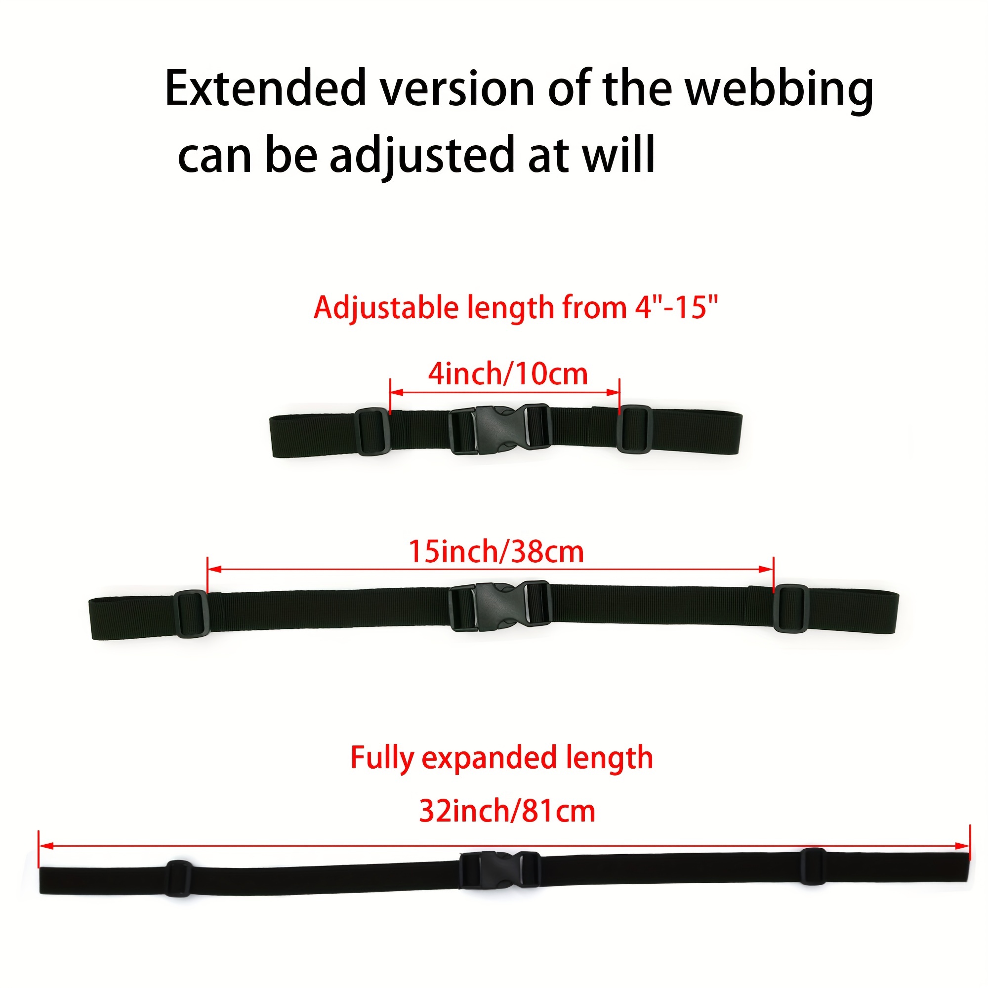 Adjust Keeper Backpack Accessories Webbing Buckle Strap Belt - Temu